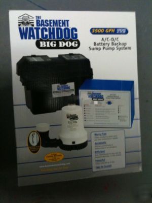 New the basement watchdog BWD12-120C big dog sump pump 