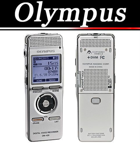 Olympus dm-420 digital voice recorder with MP3 player 