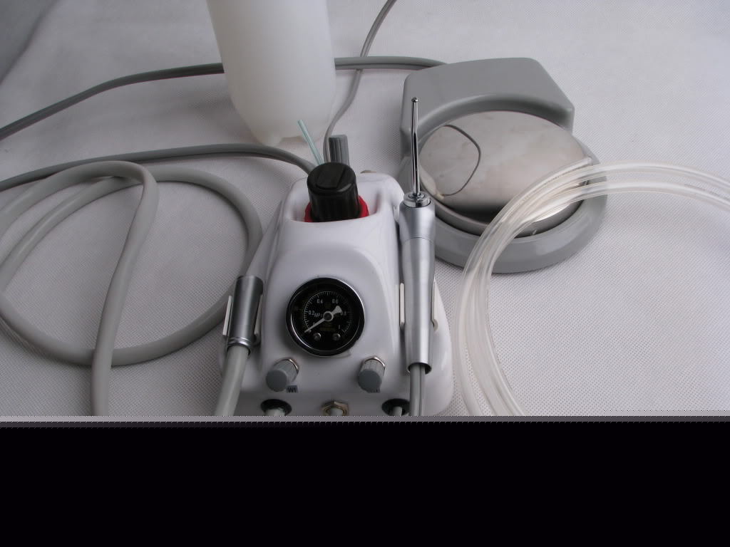 2 portable dental turbine unit working with compressor