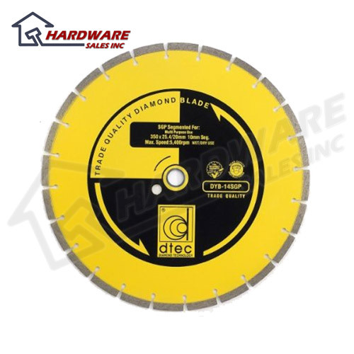 New d-tec dyb-14GSP 14IN diamond wet or dry blade 