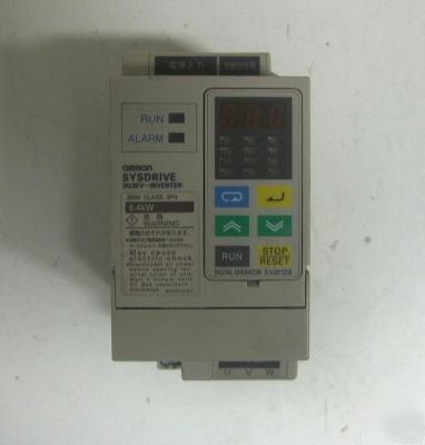 Omron sysdrive 3G3EV-A2004 inverter 200V 400W w/ manual