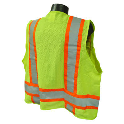 Radians class 2 mesh back multi - pocket vest lime-2XL