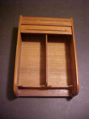 Vintage desk top organizer / cassette holder