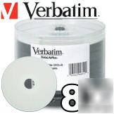 50 verbatim 94812 8X dvd+r white inkjet printable media