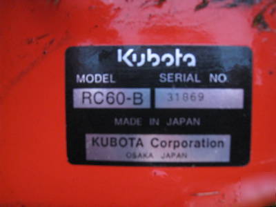 Kubota B1750HSD compact tractor w/ 60
