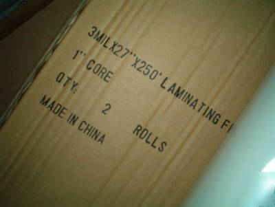 4 rolls tcc laminating film rolls 3 mil x 27