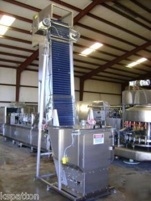 Aidlin stainless cap elevator sorter with chute