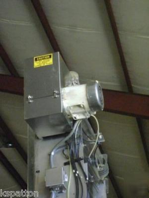 Aidlin stainless cap elevator sorter with chute
