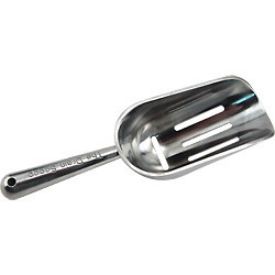 Aluminum slotted draining ice scoop - scooper