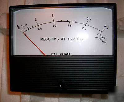 Analogue panel meter 100Âµa fsd clare meter
