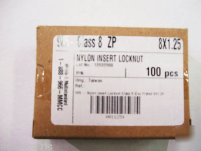 Metric nylon insert lock nut M8X1.25 100PC