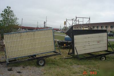 Portable sign on trailer or trailer pull 4 x 8 lighted