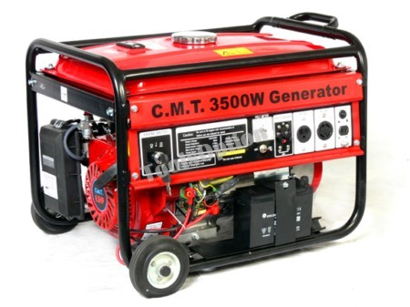 3500W 6.5 hp gasoline generator w/ wheel elec start epa