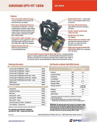 Survivair opti-fitâ„¢cbrn gas mask 769020