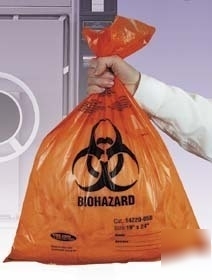 Tufpak autoclavable biohazard bags, 2.0 mil 14220-028