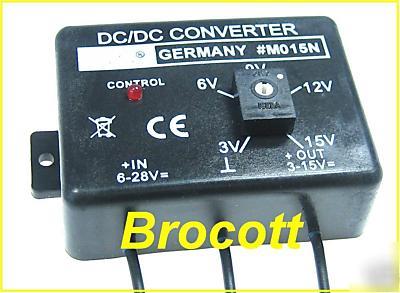 Variable electronic dc transformer - 28VDC to 3VDC