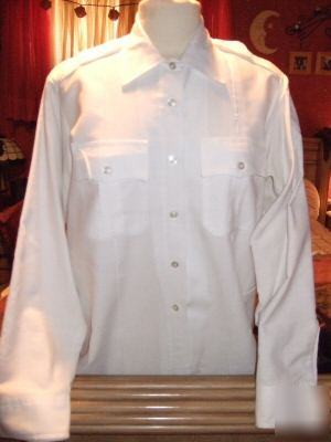  ems~fire~security ~uniform shirt~~white long sleeve