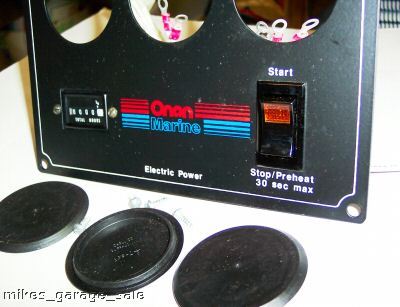 Remote meter panel with 12 volt hour meter onan *obo