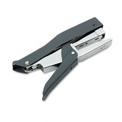 Commercial hand stapler 20 sheet capacity chrome/dark