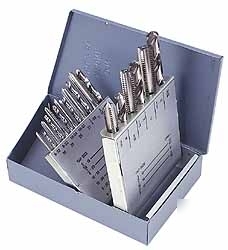 18 piece unc tap and drill set , 6-32 to 1/2-13(d-0155)