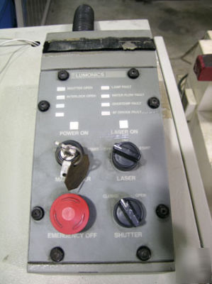 Adv. auto. tech. lumonics 95-033 laser marking system