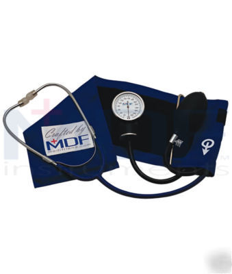 Mdf aneroid sphygmomanometer w/ attached stethoscope