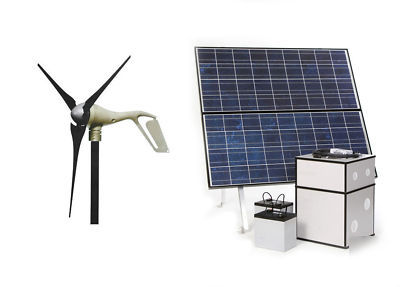 Solar & wind turbine windmill backup power system