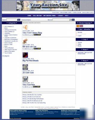 Own your own auction website business + 1YR free host 