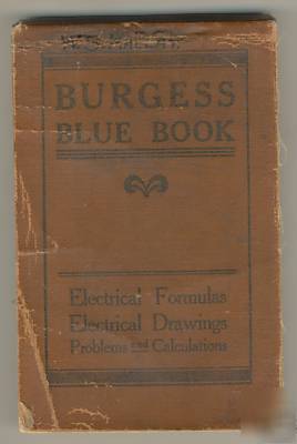 1930S burgess engineering, electrical formulas drawings