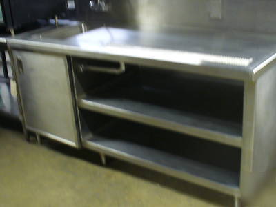 Chef's table stainless steel prep sink heavy duty 1 bay