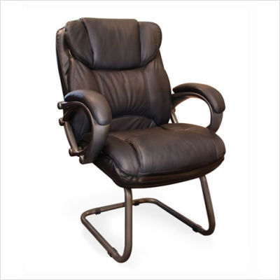 Commomwealth avenue guest chair in black leather