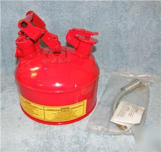 Justrite #10327 type ii one gallon metal safety can