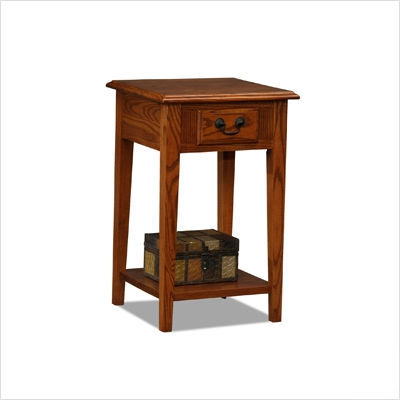 Leick favorite finds square side table in medium oak