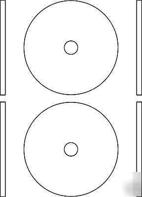 1,000 glossy 2 up cd dvd ff std labels crack&peel