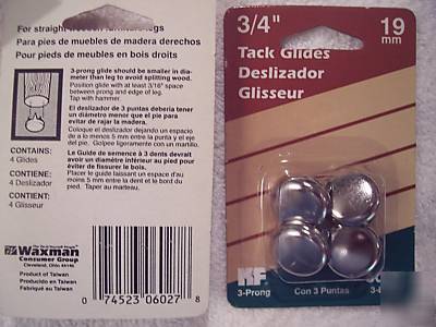 448 (112 pkof 4) 3 prong tack glides 3/4