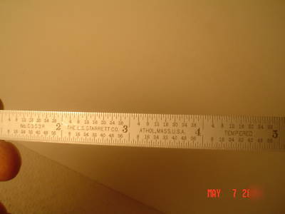 (6) starrett measuring scale, ruler, protractor, square
