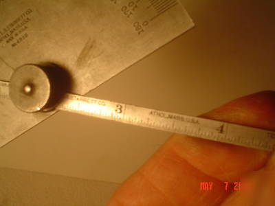 (6) starrett measuring scale, ruler, protractor, square