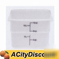 6EA cambro poly camsquare 12 qt food container 12SFSP