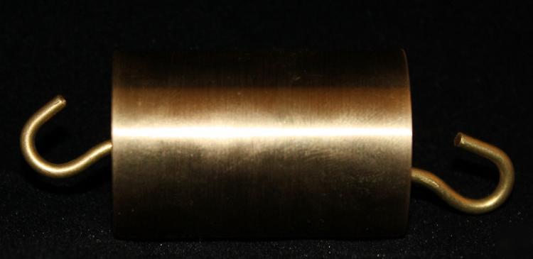 Brass hooked mass calibration weight 500G