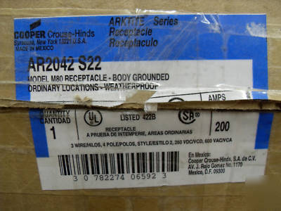 New crouse-hinds AR2042-S22 AP20468-S22 200-amp 200A