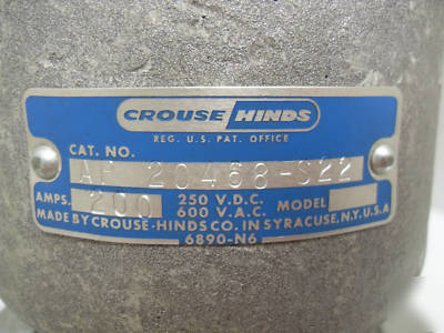 New crouse-hinds AR2042-S22 AP20468-S22 200-amp 200A