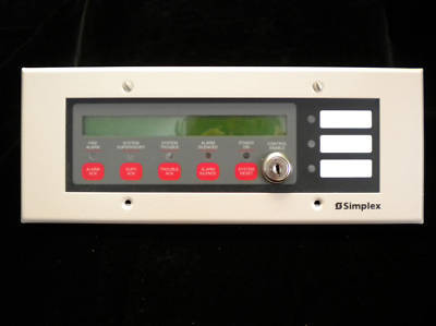 Simplex 4606-9101 lcd annunciator w trim plate