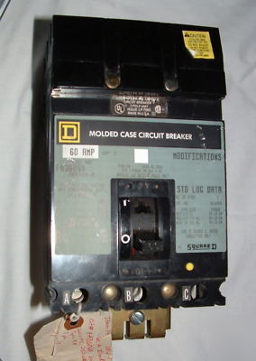 Square d FA36060 molded case circuit breaker 60A i-line