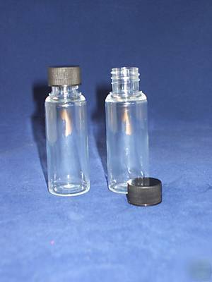 30ML pet plastic bottle with black cap (60 per box)