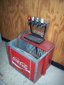 Coca cola fountain drink dispenser 4 drink variety used