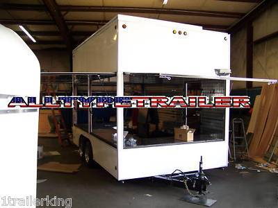 Enclosed nascar carnival convention concession trailer