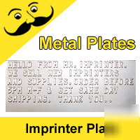 New custom retail credit card imprinter metal plate