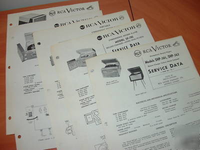 Rca stereophonic record player service data, various 