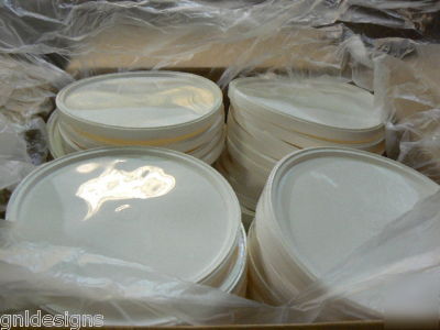 New 100 plastic packaging container tub lids 8-7/8