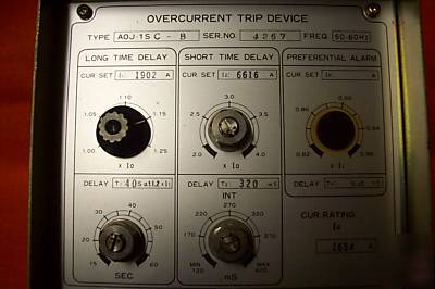 Overcurrent trip device / adjustable delays / nice